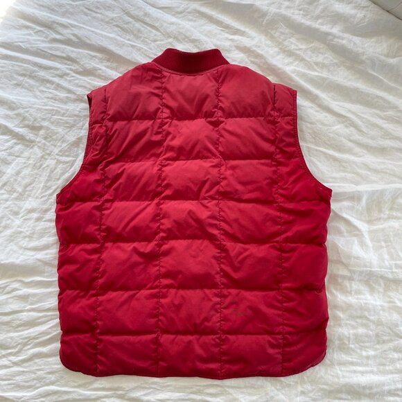 Eddie Bauer Red Quilted Goose Downlight Vest - Picture 8 of 16